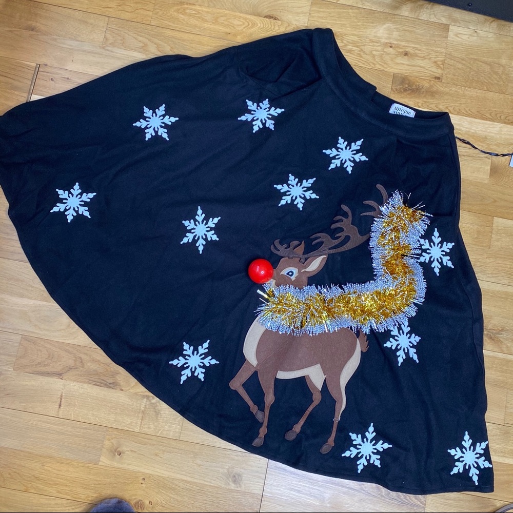 Unique Vintage 1950s Reindeer Swing Skirt